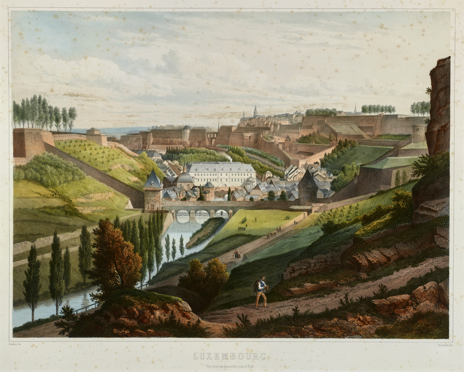 Bichebois vue Pfaffenthal côte d'Eich 1853